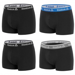 Lot N3 De 4 Boxers Coton Homme Reebok Noir