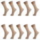 Lot de 10 paires mi-bas mousse beige