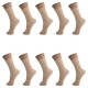 Lot de 10 paires mi-bas mousse beige