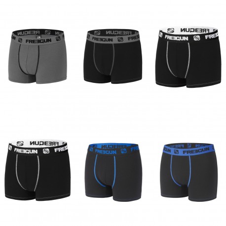 Lot de 6 boxers enfant en coton uni