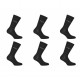 Lot de 6 paires de chaussettes de ville homme F9630 Noir
