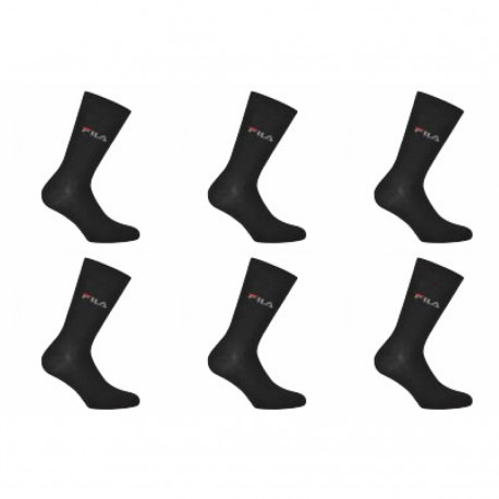 Lot de 6 paires de chaussettes de ville homme F9630 Noir