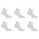 Lot de 6 paires de chaussettes Quarter homme F9300 Blanc