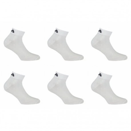 Lot de 6 paires de chaussettes Quarter homme F9300 Blanc