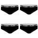 Lot de 4 culottes femme Street Art Uni
