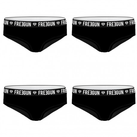 Lot de 4 culottes femme Street Art Uni