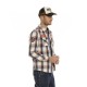 Chemise à carreaux à manches longues homme avec patchs Power