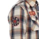 Chemise à carreaux à manches longues homme avec patchs Power