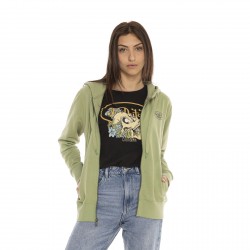 Sweat zippé à capuche femme avec print Desert