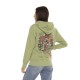 Sweat zippé à capuche femme avec print Desert