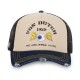 Casquette trucker avec filet effet bambou et print devant Crew