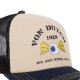 Casquette trucker avec filet effet bambou et print devant Crew