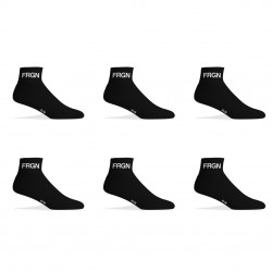 Lot de 6 paires de chaussettes quarter homme Freegun noir