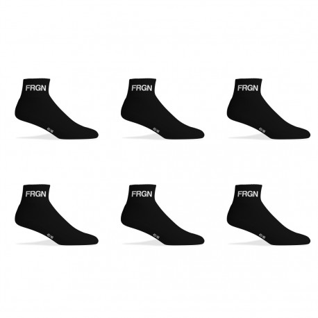 Lot de 6 paires de chaussettes quarter homme Freegun noir