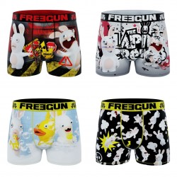Lot de 4 boxers homme Lapins Crétins