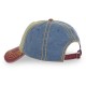 Casquette baseball en sergé de coton effet usé Retro Skull