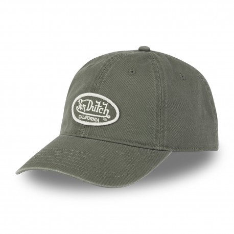 Casquette dad cap en sergé de coton avec patch brodé Log
