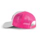 Casquette trucker bicolore avec filet avec patch Fluo
