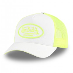 Casquette trucker bicolore avec filet avec patch Fluo