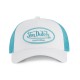 Casquette trucker bicolore avec filet avec patch Fluo