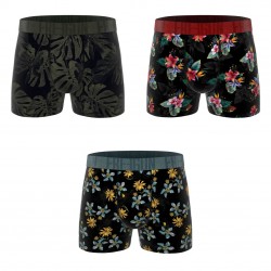 Lot de 3 boxers homme Flowers Garantie 2 ans