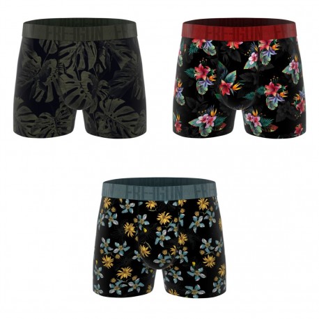 Lot de 3 boxers homme Flowers Garantie 2 ans