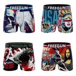 Lot de 4 boxers homme Pop Art Style Garantie 2 ans