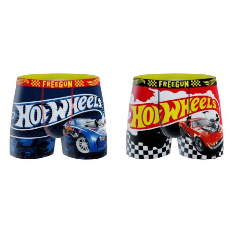 Lot de 2 boxers enfant Hot Wheels Red Car Blue Car