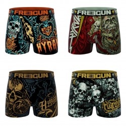 Lot de 4 boxers homme Hyraw Skull