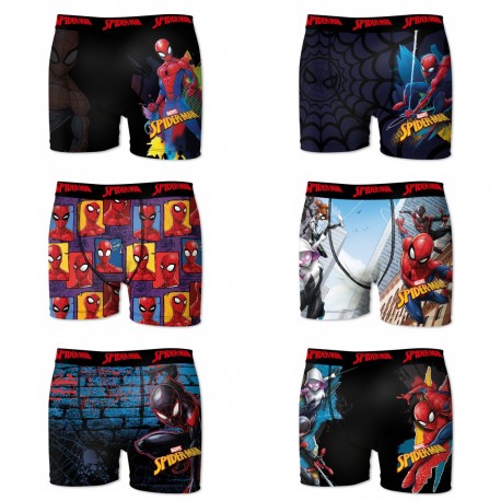 Lot de 6 boxers Homme Freegun Spider-Man Comics Multicolore