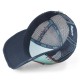 Casquette trucker avec filet effet usé et patch brodé Used