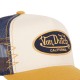 Casquette trucker avec filet effet usé et patch brodé Used