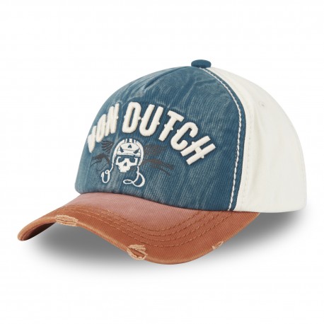 Casquette trucker avec effet usé avec broderie Xavier