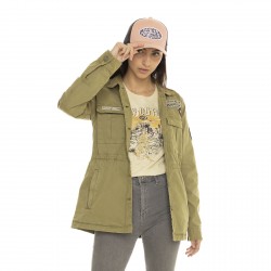 Veste militaire femme avec patchs Lips