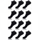 Lot de 12 tiges courtes noires UMBRO homme Noir