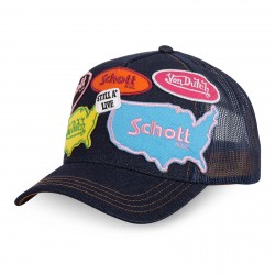 Casquette trucker avec filet Schott Denim