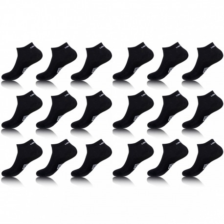 Lot de 18 tiges courtes blanches UMBRO homme Noir