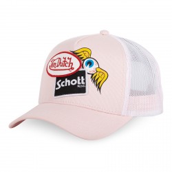 Casquette trucker avec filet Schott Pink