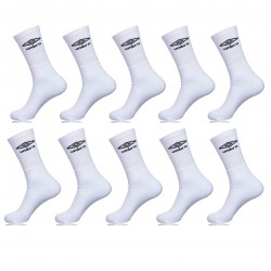 Lot de 10 paires de chaussettes tennis homme UMBRO Blanc