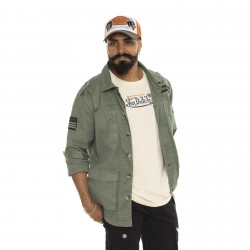 Veste militaire homme avec patchs en serge de coton Still