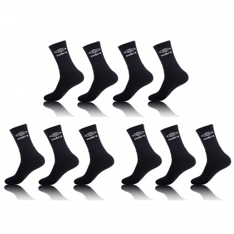 Lot de 10 paires de chaussettes tennis homme UMBRO Noir