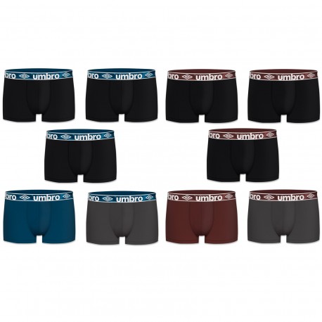 Lot De 10 Boxers Coton Homme Umbro Multicolore