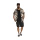 Chemise homme manches courtes en viscose imprimée Palm