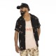 Chemise homme manches courtes en viscose imprimée Waves