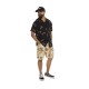 Chemise homme manches courtes en viscose imprimée Waves