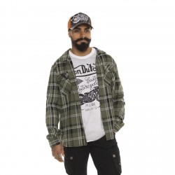 Surchemise homme manches longues à carreaux en coton Marvin