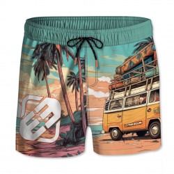 Short de bain court enfant avec doublure et ceinture élastiquée