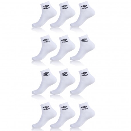 Lot de 12 paires de lowcut umbro Blanc - UMB/AM/LOWX12B