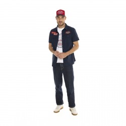 Chemise homme manches courtes en coton avec patchs Keith