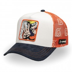 Casquette trucker avec filet mix sergé/suédine/mesh Naruto Uzumaki